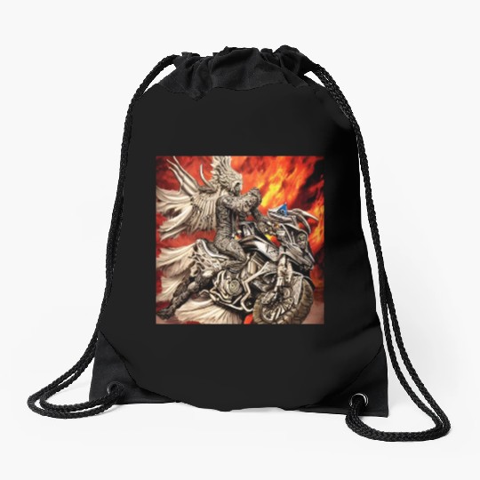 Devil Hellfire Riding Motorcycle Drawstring Bags