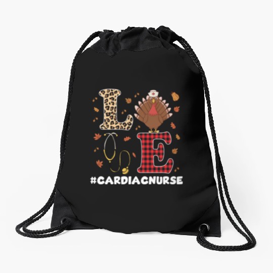 Thanksgiving Cardiac Nurse Costume Drawstring Bags