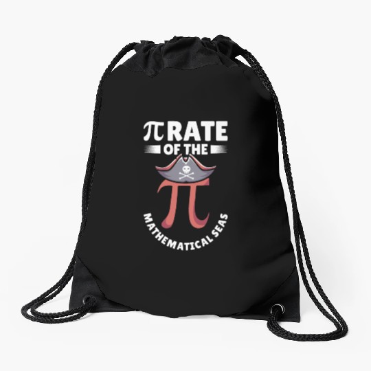 Pi Day Pirate Mathematician Pi Symbol Number Math Drawstring Bags