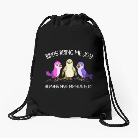 Bird Owner Bird Lover Ornithology Birdwatching Drawstring Bags