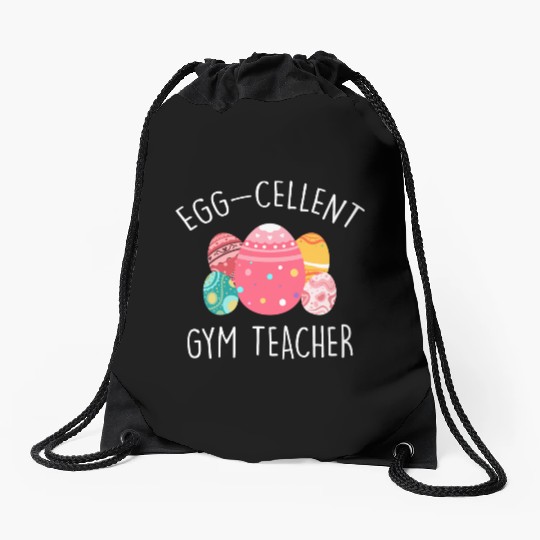 Egg-Cellent Gym Teacher Drawstring Bags