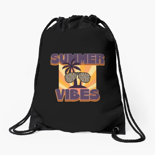 Summer Vibes Drawstring Bags