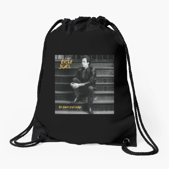 Billy Joel an innocent man Drawstring Bags