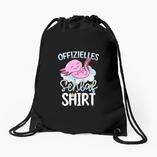 Official Sleep Drawstring Bags Axolotl