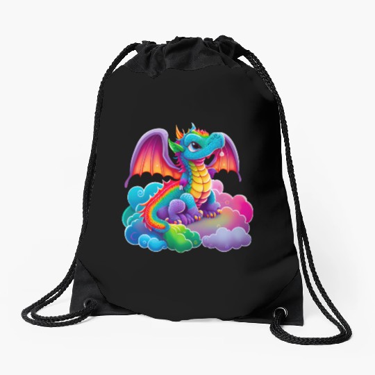 Dragon Sublimation Clipart Drawstring Bags