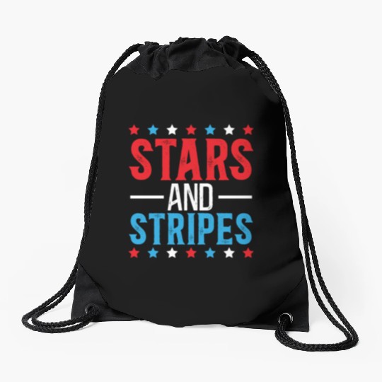 Stars And Stripes America USA Flag 4th Of July Drawstring Bags