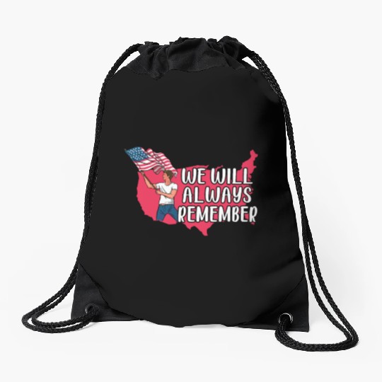 Patriotic America USA Flag 4th Of July American Drawstring Bags