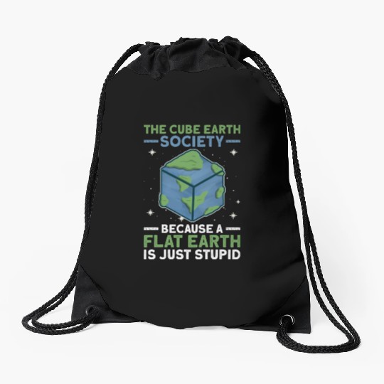 The Cube Earth Society Earth Planet Space Lover Drawstring Bags