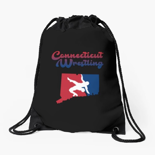 Connecticut Wrestling Drawstring Bags
