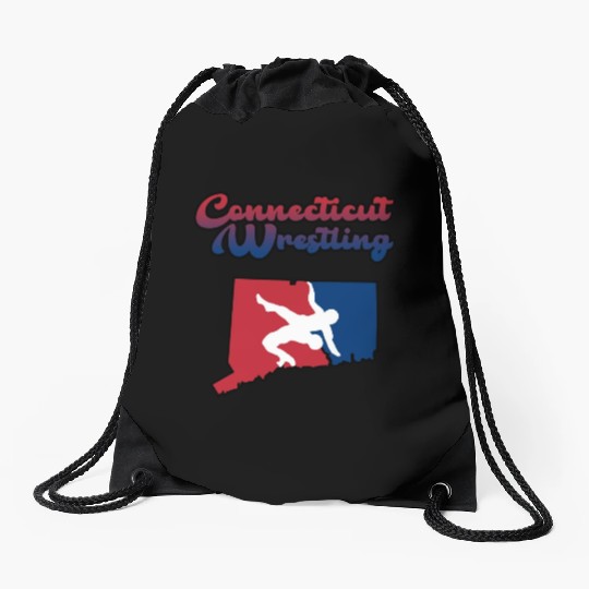 Connecticut Wrestling Drawstring Bags