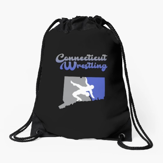 Connecticut Wrestling Drawstring Bags