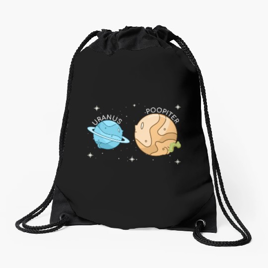Uranus Poopiter Funny Uranus Planet Space Lover Drawstring Bags