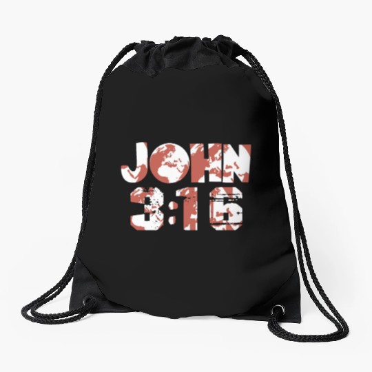 John 3-16 World Drawstring Bags