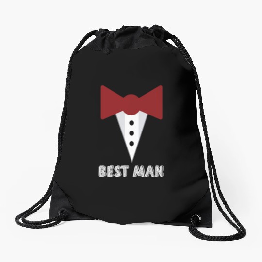 Best Man Wedding Party Mock Tuxedo Drawstring Bags