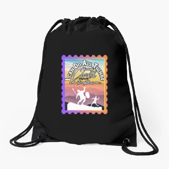 I Can Do All Things Through Christ.Bible,Strength Drawstring Bags