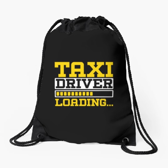 Taxi Driver Loading Taxicab Cab Driver Cabbie Drawstring Bags