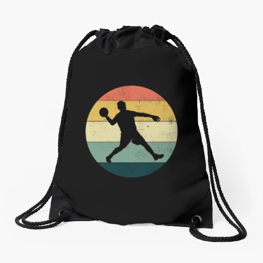 Dodgeball Player Coach Team Sports Vintage Retro Drawstring Bags