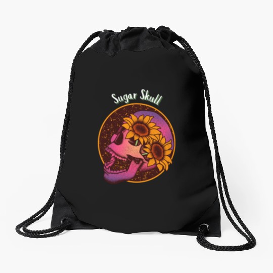 Sugar Skull Drawstring Bags