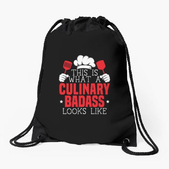 Culinary Gangster Pastry Chef Cooking Culinary Drawstring Bags