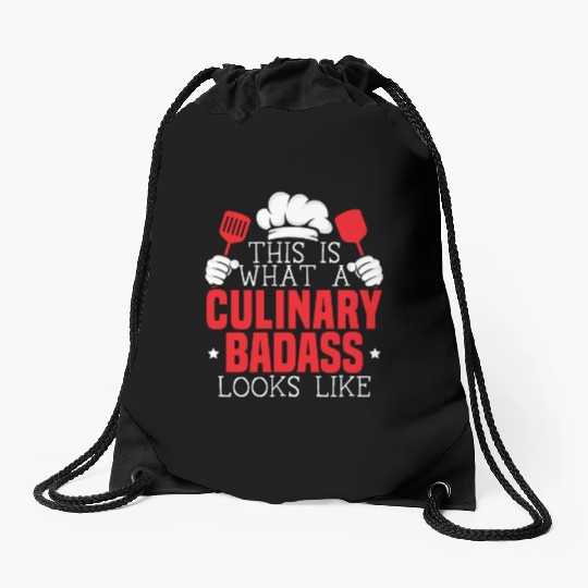 Culinary Gangster Pastry Chef Cooking Culinary Drawstring Bags