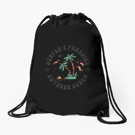 Surfer's Paradise Outdoor Beach 2023 Drawstring Bags