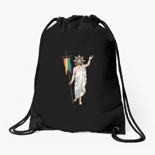LGBT Jesus Equal Rainbow Christian Drawstring Bags