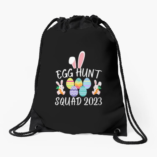 Egg Hunt Squad 2023 Egg Hunt Funny Easter Day 2023 Drawstring Bags