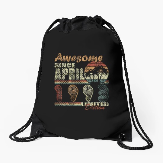 April 1993. anniversary April 1993. gift 1993. Drawstring Bags