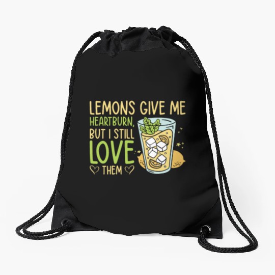 Lemon Fruit Lemonade Citrus Drawstring Bags