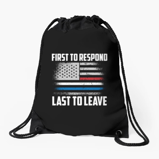 Dispatcher Us Flag Drawstring Bags