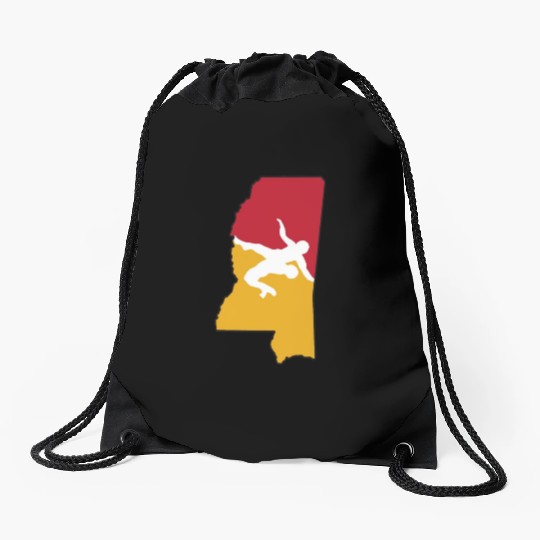 Mississippi Wrestling Drawstring Bags