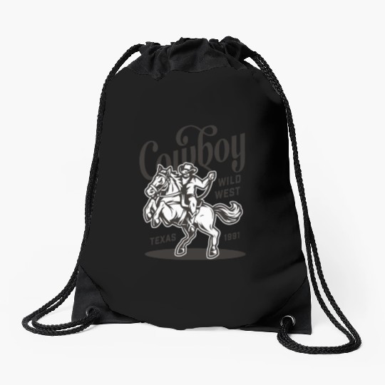 COWBOY WILD WEST TEXAS 1991 Drawstring Bags