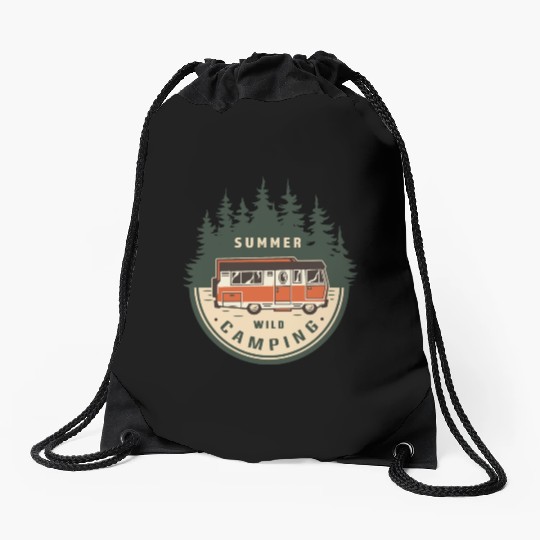 SUMMER WILD CAMPING Drawstring Bags