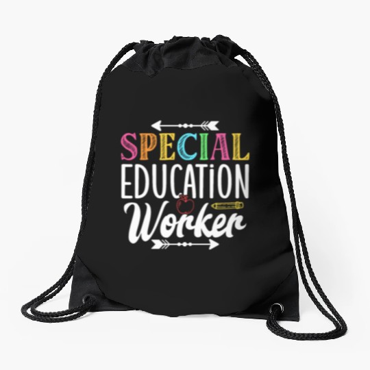 Special Education Worker Sped Teacher Awareness Drawstring Bags