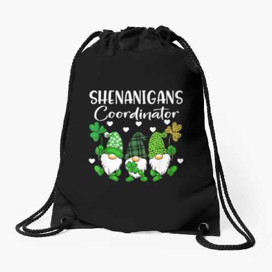 Shenanigans Coordinator Saint Irish Gnomes St Pat Drawstring Bags