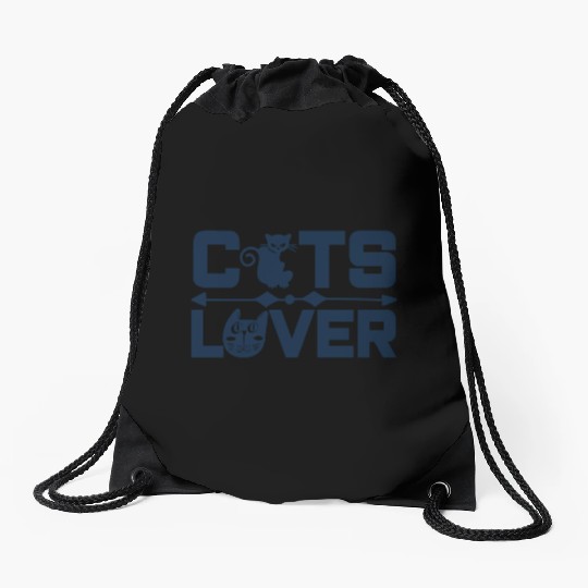 Crazy for Cats: Cute and Casual Cat Lover Top Drawstring Bags