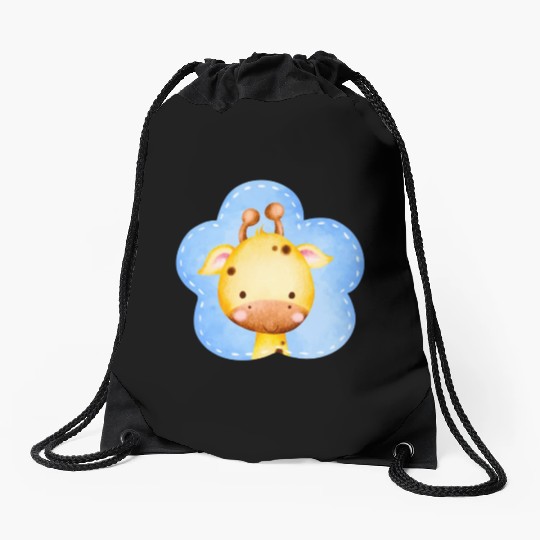 Baby Giraffe Drawstring Bags