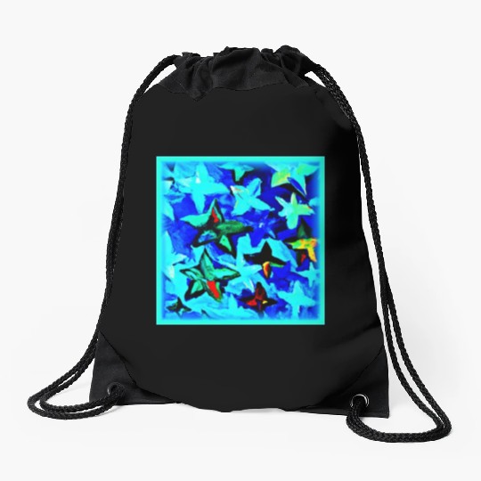 Blue Starry Night Sky Painting. Buy Now Drawstring Bags