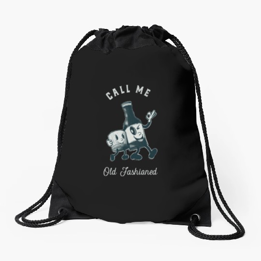 Bourbon Lover Call Me Old Fashioned Drawstring Bags