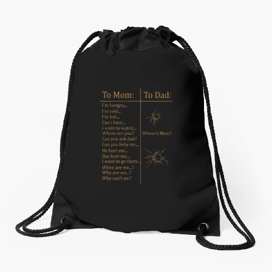 I LOVE YOU MOM Drawstring Bags