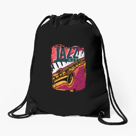 Jazz music improvisation festival Drawstring Bags