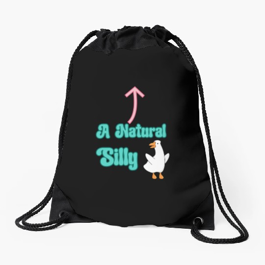 A Natural Silly Goose: Fun & Lighthearted Design Drawstring Bags