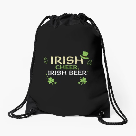 Irish cheer, Irish beer Drawstring Bags
