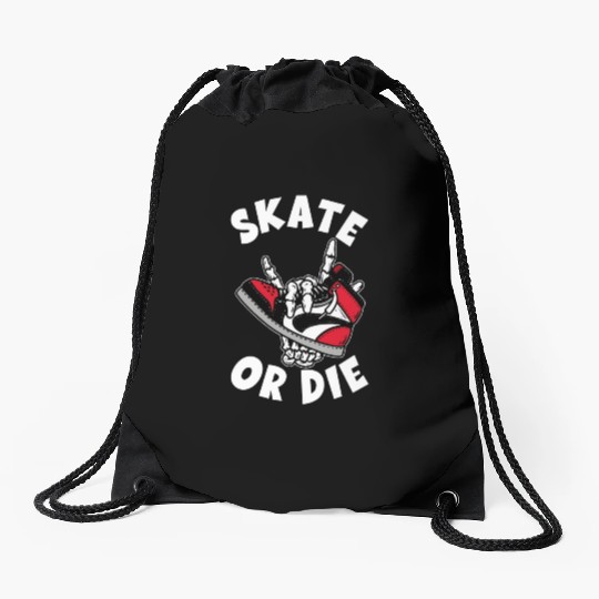 Skate Or Die Retro 80s 90s Skate Wear Urban Drawstring Bags
