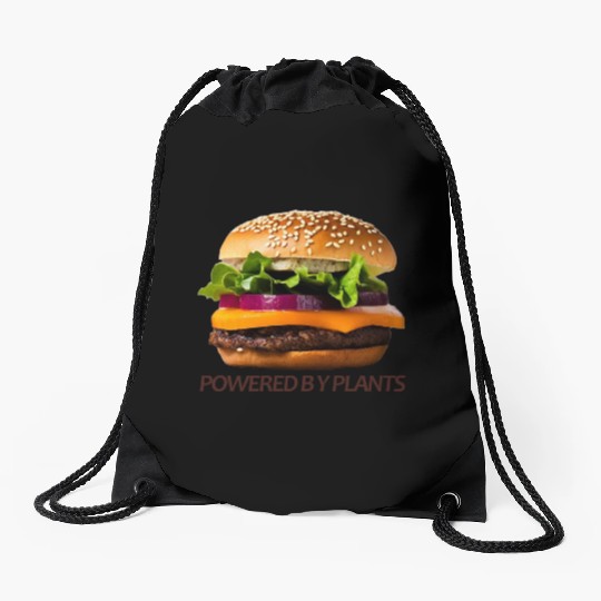 Powered by plants Drawstring Bags