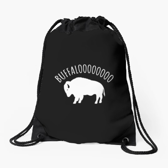 Lucky Buffalo Buffalooo Bison Nature Wildlife Desi Drawstring Bags
