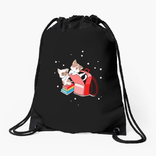 Cute Kittens School Books Bag Back To School Drawstring Bags