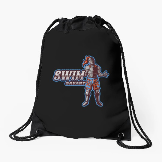 Swim Savant | Knight With Swim Trunks Drawstring Bags