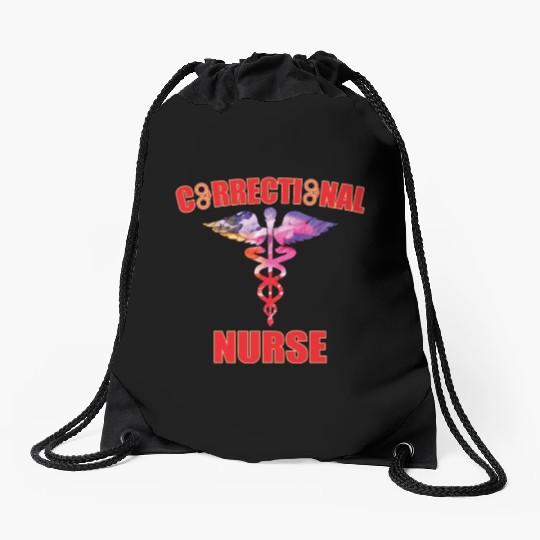 Great Correctional Nurse Design Prison Nurse Drawstring Bags
