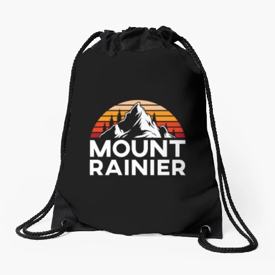 Mount Rainier Mountaineer Summit Sport Hiking Drawstring Bags